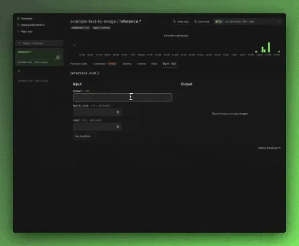 Run Modal Functions