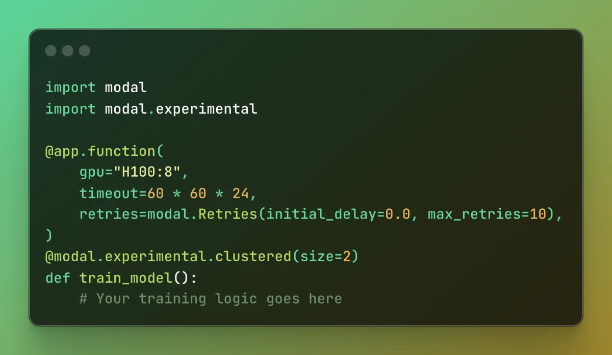 Modal Unveils Multi-Node Training, New GPU Options, and Client 1.0 Release