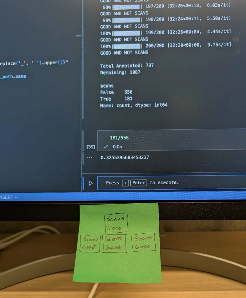 A screenshot of an evaluation interface for checking QArt codes