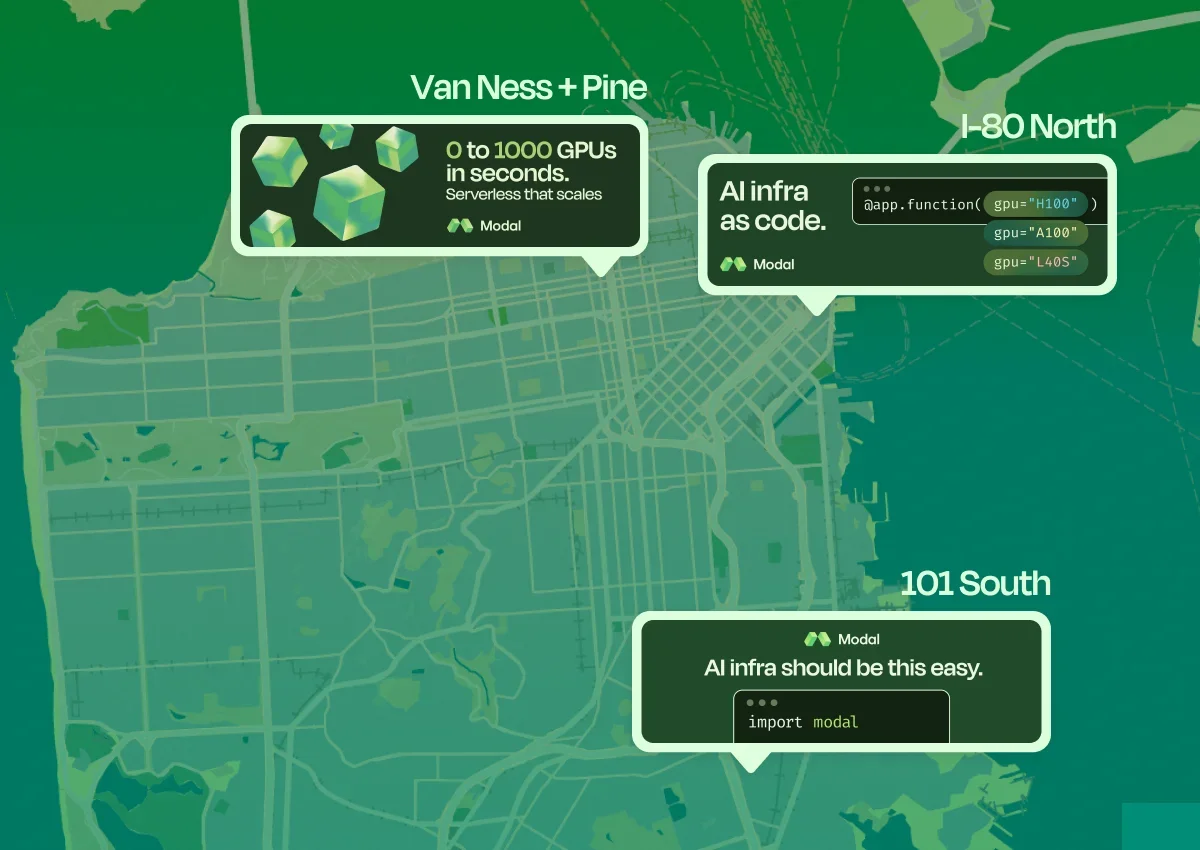 Map of 3 billboards in San Francisco