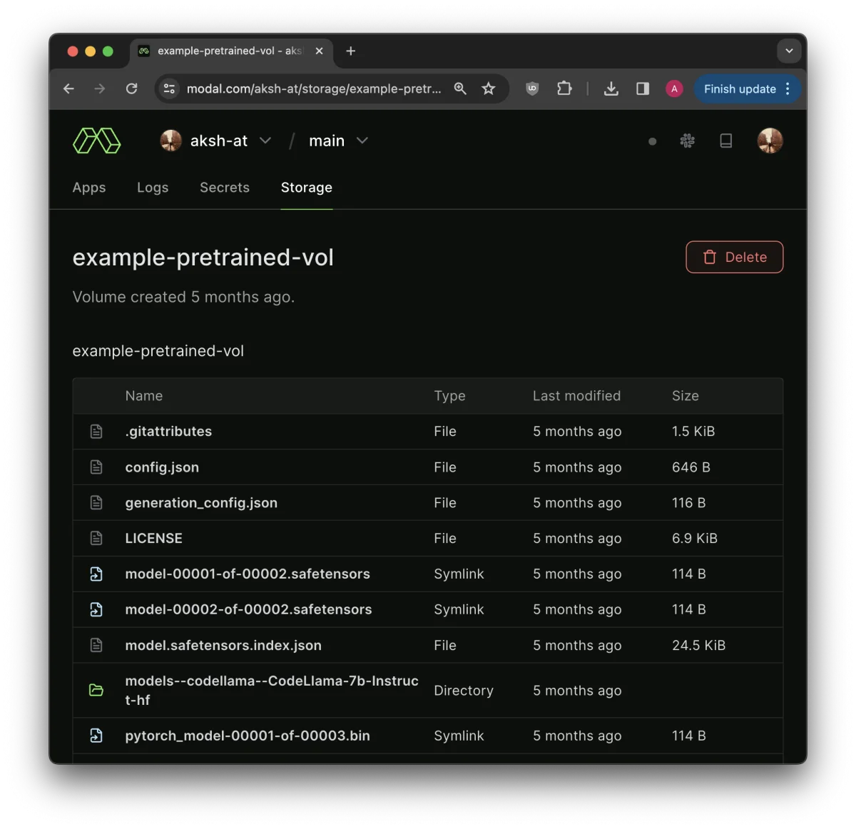 Screenshot of volume viewer