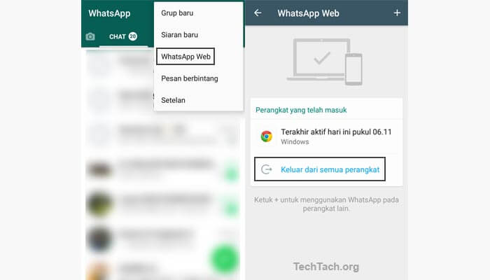 cara menghilangkan notifikasi whatsapp web