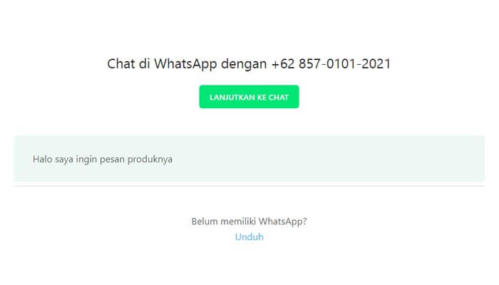 cara membuat link whatsapp dengan tambahan teks